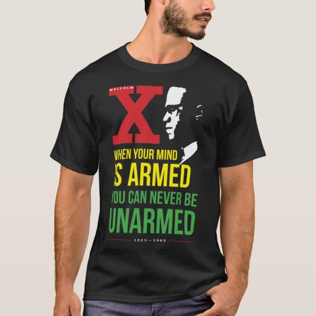 Malcolm X Day Quote T-Shirt (Vorderseite)