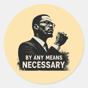 Malcolm X Tribute Silhouette - Inspiration Runder Aufkleber