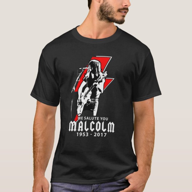 Malcolm Young Malcolm Young We Salute You 566png T-Shirt (Vorderseite)