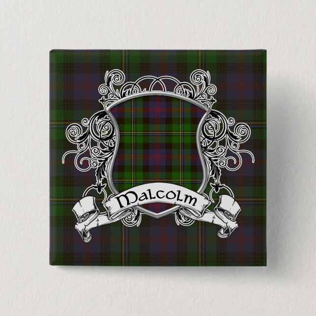 Malcolmtartan-Schild Button (Vorderseite)