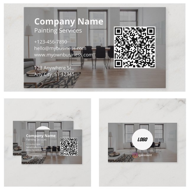 Maldienste Ihr Logo hier Visitenkarte (Painting Services Your Logo Here Business Card
)