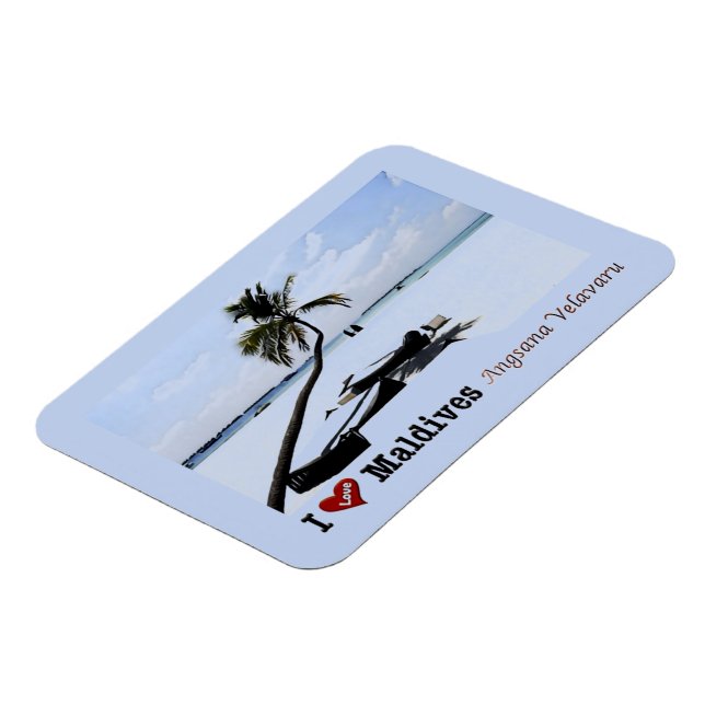 Maldives - Angsana Velavaru - I Love - Magnet (Côté Gauche)
