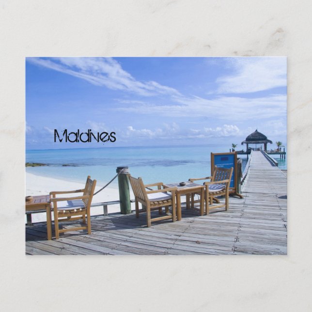 Maldives beach postcard postkarte (Vorderseite)