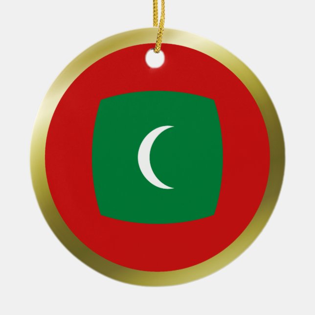 Maldives Flag Ornament (Vorne)