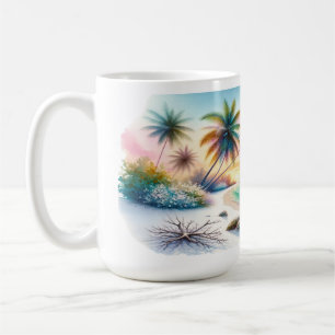 Maldives Luxus Sketch Wasserfarbe Kaffeetasse