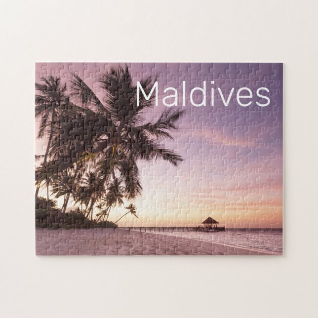 Maldives Ocean Indian Beach Sunset Island Souvenir (Horizontal)