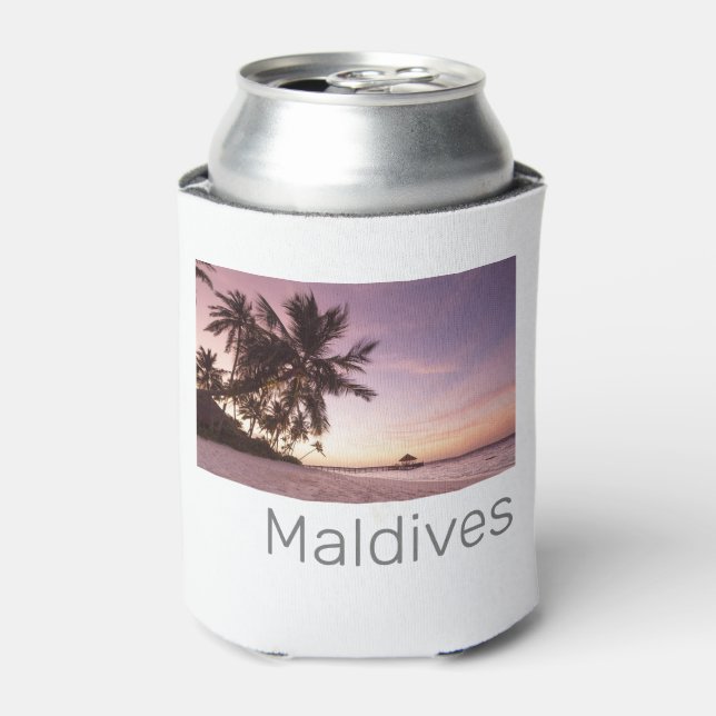 Maldives Ocean Indian Beach Sunset Island Souvenir Dosenkühler (Kanne Vorderseite)