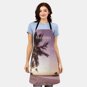 Maldives Ocean Indian Beach Sunset Island Souvenir Schürze