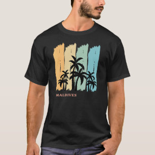 Maldives Palms Beach Reiseferieninsel Souven T-Shirt