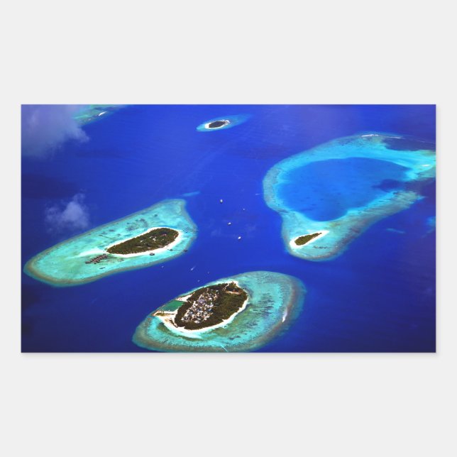 Maldives Rechteckiger Aufkleber (Vorderseite)