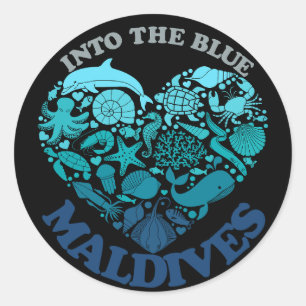 MALDIVES RUNDER AUFKLEBER