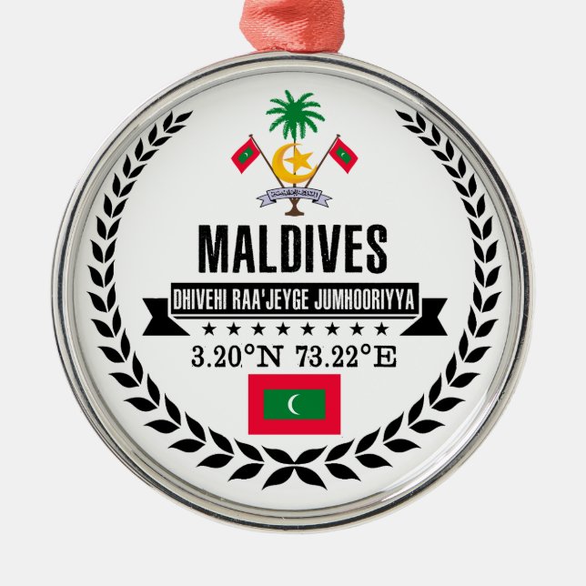 Maldives Silbernes Ornament (Vorne)