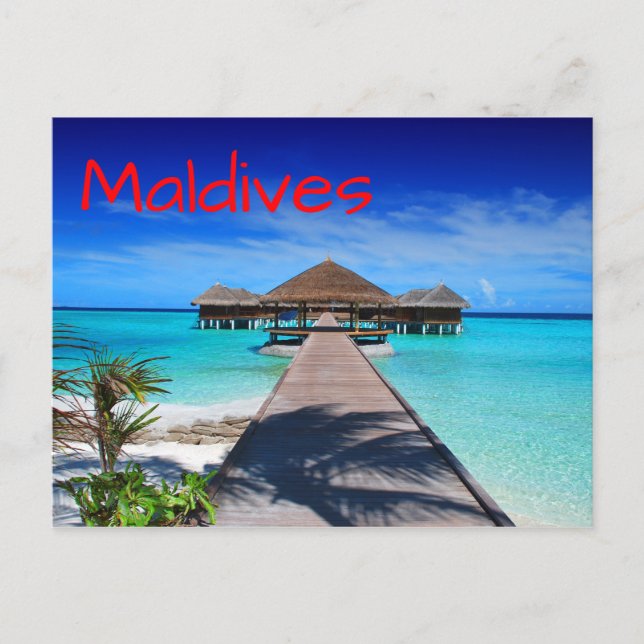 Maldives Tropical Island Resort Postkarte (Vorderseite)