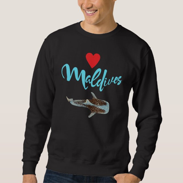 Maldives Whale Shark Travel Island Holiday Souveni Sweatshirt (Vorderseite)