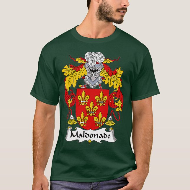 Maldonado Coat of Arms Familienwappen T-Shirt (Vorderseite)