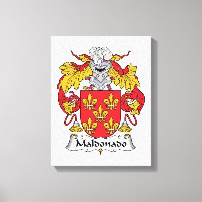 Maldonado Familienwappen Leinwanddruck (Vorderseite)