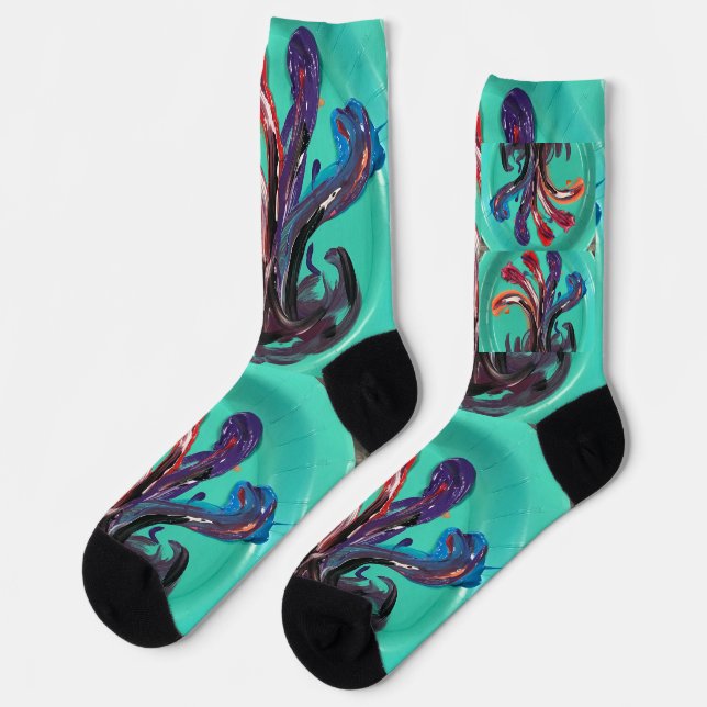 Male auf meine Socken. Socken (Linkes Detail)