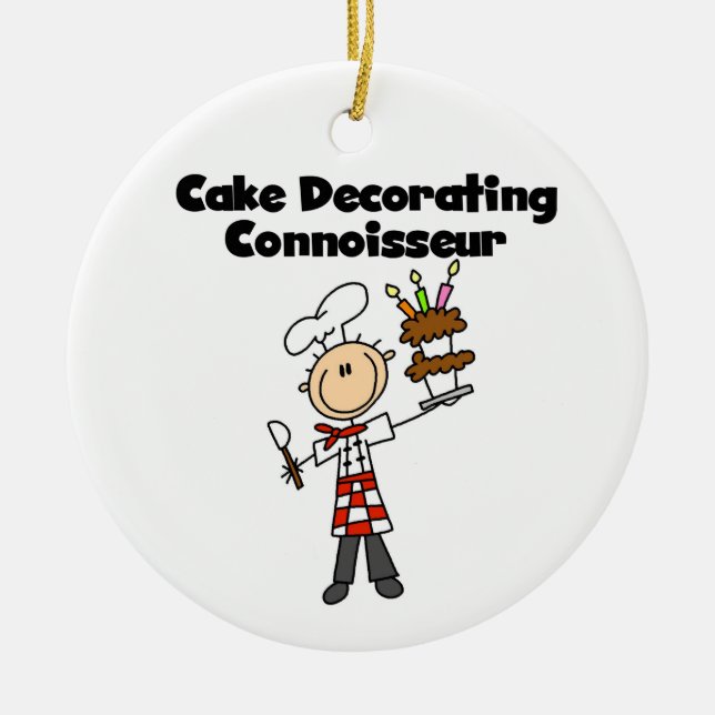 Male Cake Decoration Kenner Keramikornament (Vorne)