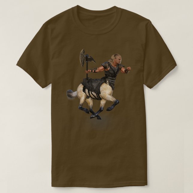 Male Centaur with Axe and Armor 1 T-Shirt (Design vorne)