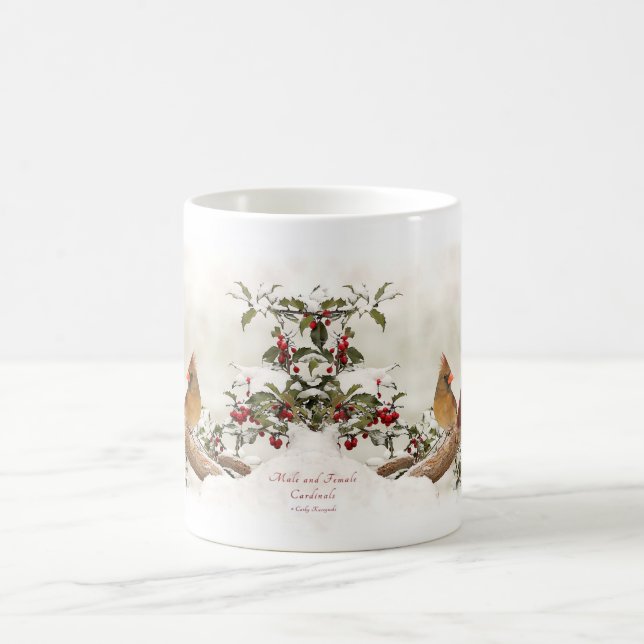 Mâle et tasse cardinale femelle (Centre)