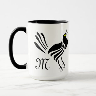 Male Grackle Black Bird Tasse