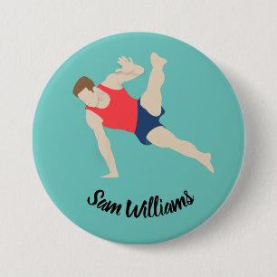 Male Gymnast Button