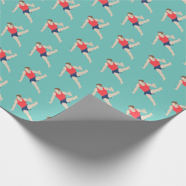 Male Gymnast Geschenkpapier (Ecke)
