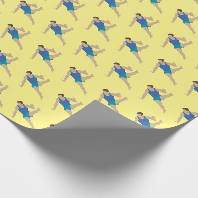 Male Gymnast Geschenkpapier (Ecke)