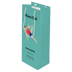 Male Gymnast Geschenktüte Für Weinflaschen
