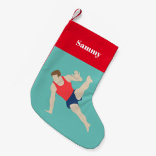Male Gymnast Kleiner Weihnachtsstrumpf