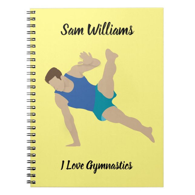 Male Gymnast Notizblock (Vorderseite)