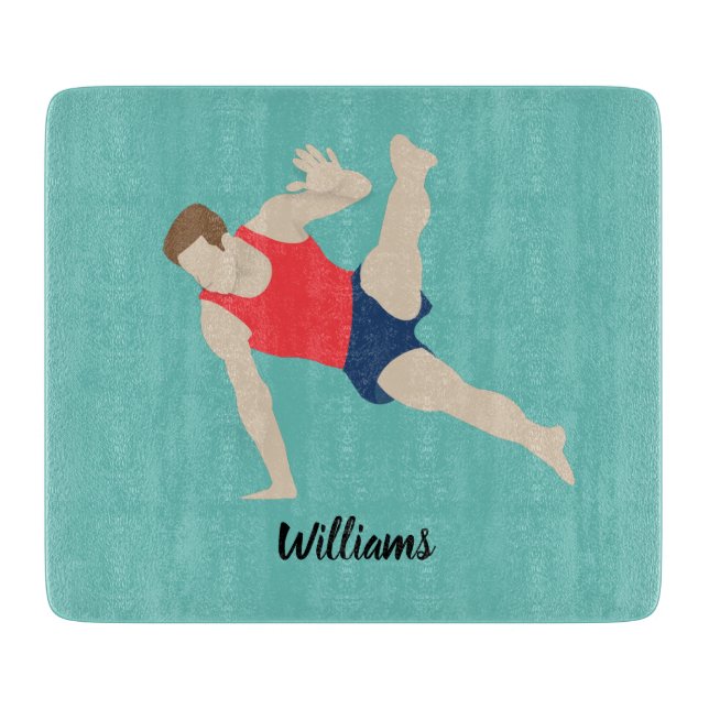 Male Gymnast Schneidebrett (Vorderseite)