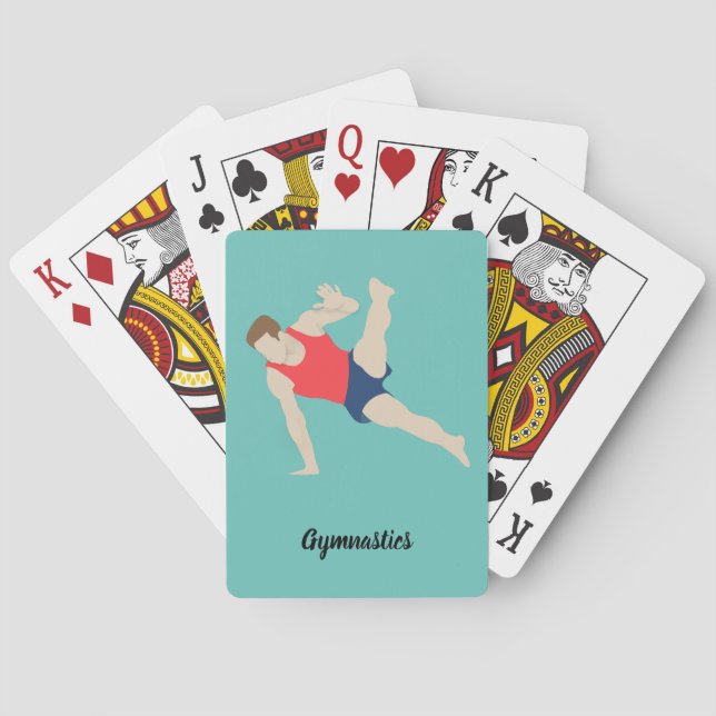 Male Gymnast Spielkarten (Rückseite)