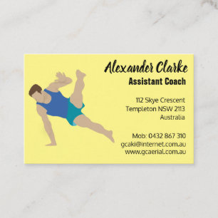 Male Gymnast Visitenkarte