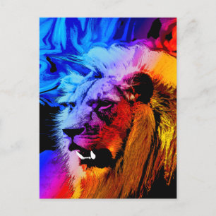 Male Lion Safari Postkarte
