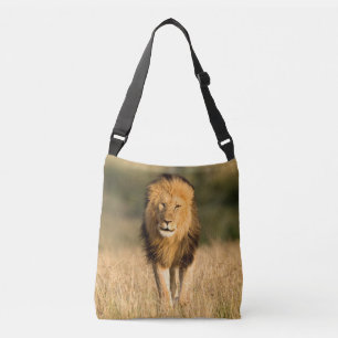 Male Lion Walking Tragetaschen Mit Langen Trägern