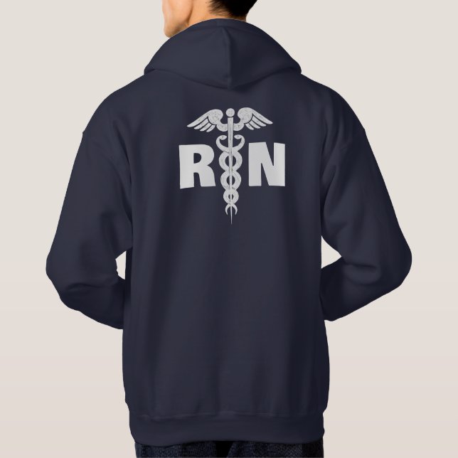 Male Nurse Navy Blue Mens Hoodie (Rückseite)