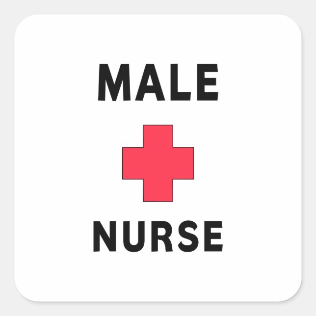 Male Nurse Quadratischer Aufkleber (Vorderseite)