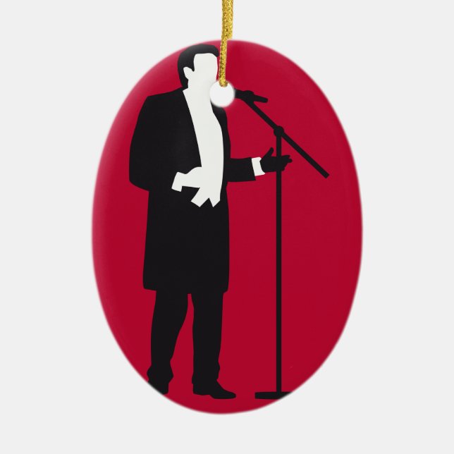 male opera singer keramik ornament (Vorne)