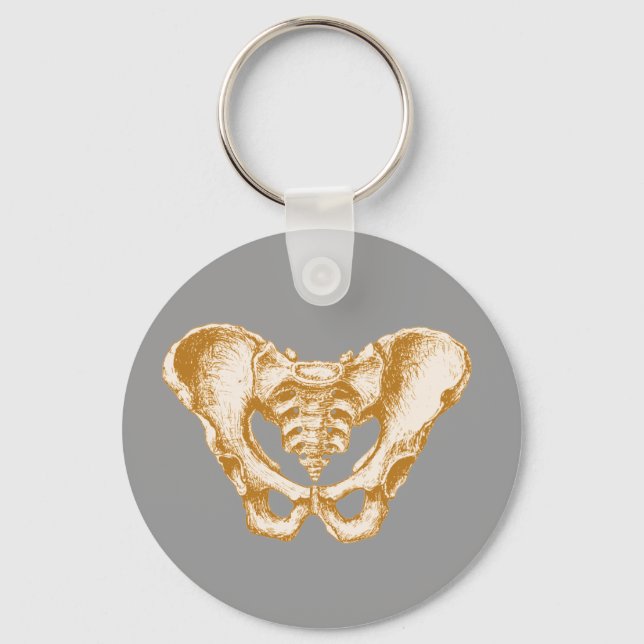 Male Pelvis Sepia Schlüsselanhänger (Vorderseite)