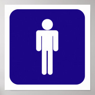 Male Sign Poster