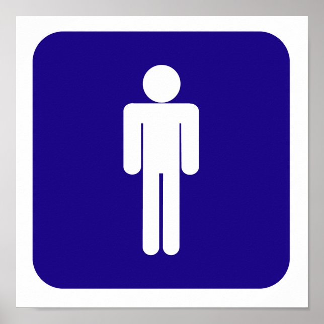 Male Sign Poster (Vorne)