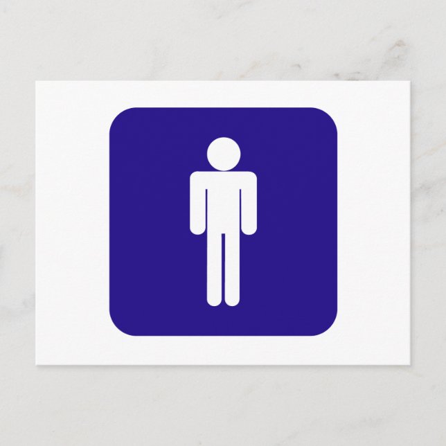 Male Sign Postkarte (Vorderseite)