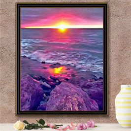 Malecon Sunset 0911 Art Print Poster