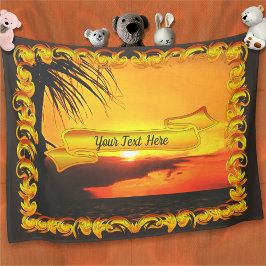 Malecon Sunset 2441 Fleece Blanket