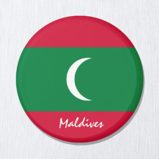 Malediven Flag & Asien - Reise-/Sportfans Magnet