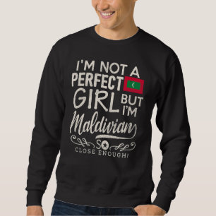 Malediven Flag Girl Maldivian Pride Souvenir Wo Sweatshirt