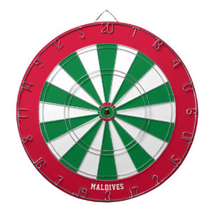 Malediven Flag Patriot's Bullseye Dartscheibe