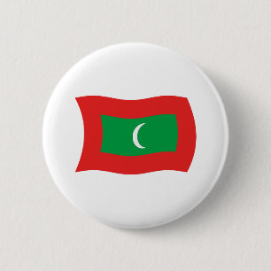 Malediven-Flagge-Button Button