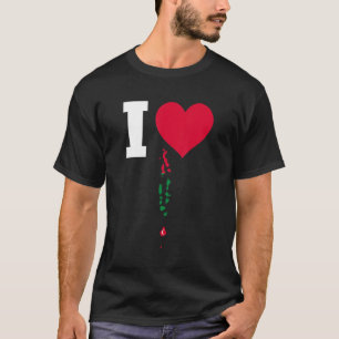 Malediven-Flagge I Liebe Malediven T-Shirt